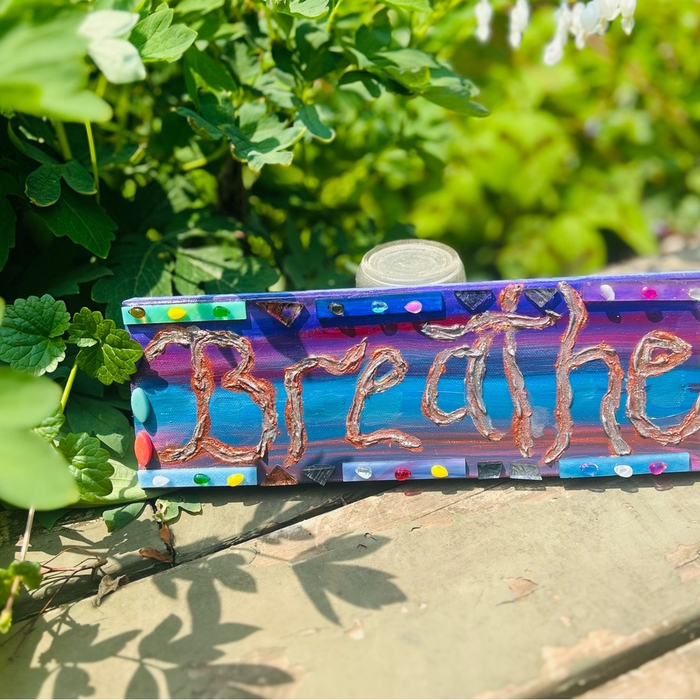 Original, made from scratch oil painted mosaic canvas